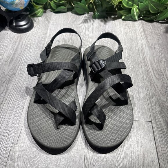 Chaco Z Cloud 2 Classic Strap Sandals Solid Black US Mens Size 11 - Picture 2 of 8